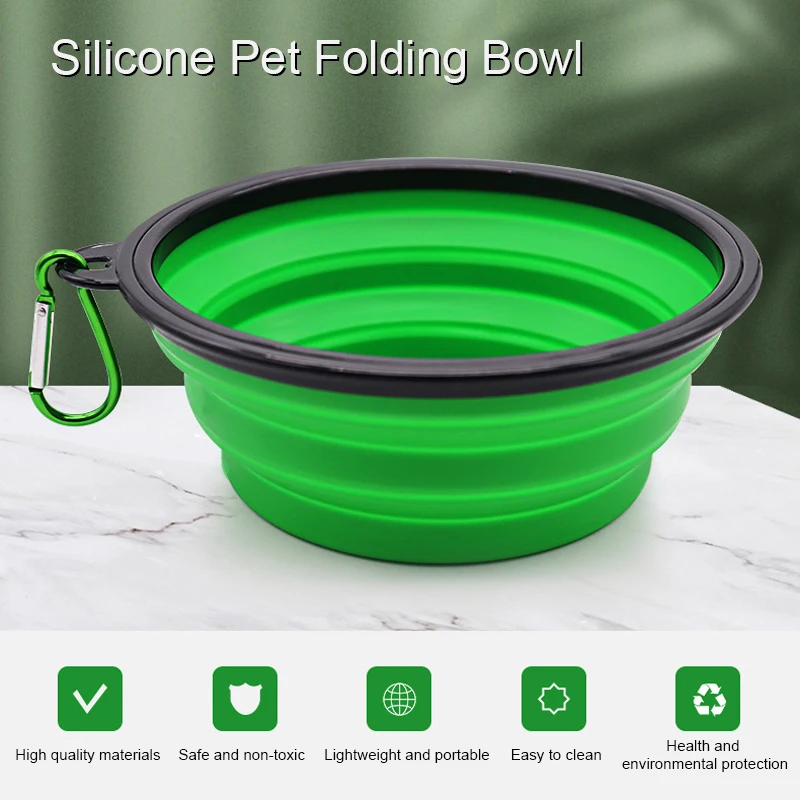 Food Grade Portable Animal Feeders Cat Puppy Drinking Bowl Silicone Collapsible Pet Dog Bowl