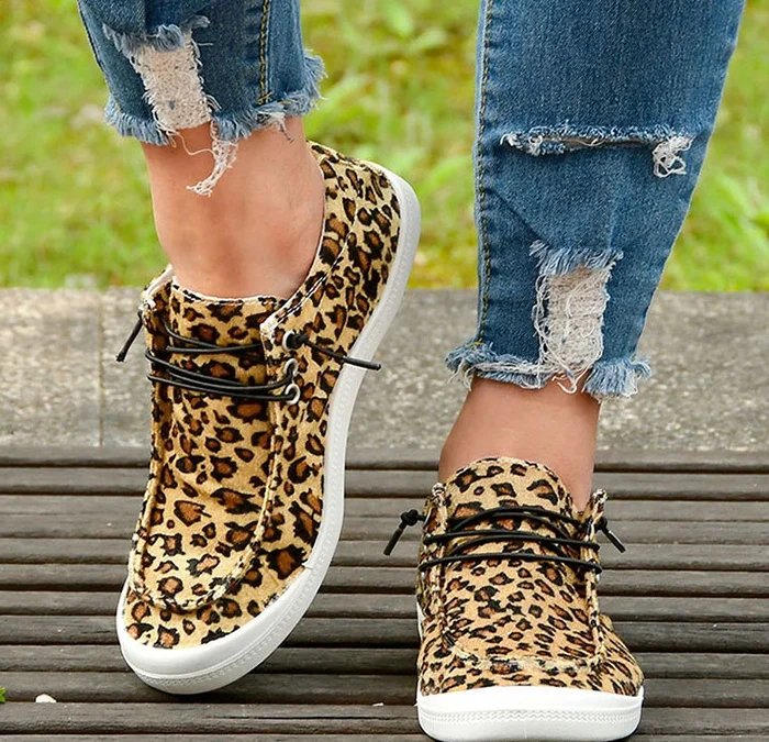Free Shipping Wholesale Western Style Vintage Women Soft Slip On Camo and Zebra Print Shoes Women Leopard Canvas Shoes