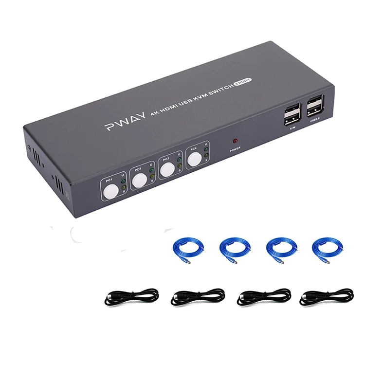  Kvm-консоль с 4K портами usb HDM I 4 порта USB клавиатура видео мышь автоматический переключатель для ТВ/ПК проекторов игровых