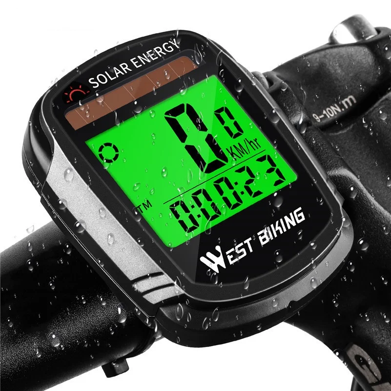 
Amazon Bicycle Computer Speedometer Odometer Multifunctional Cycling Computer Rainproof Solar Power Bicycle Wireless Computer 