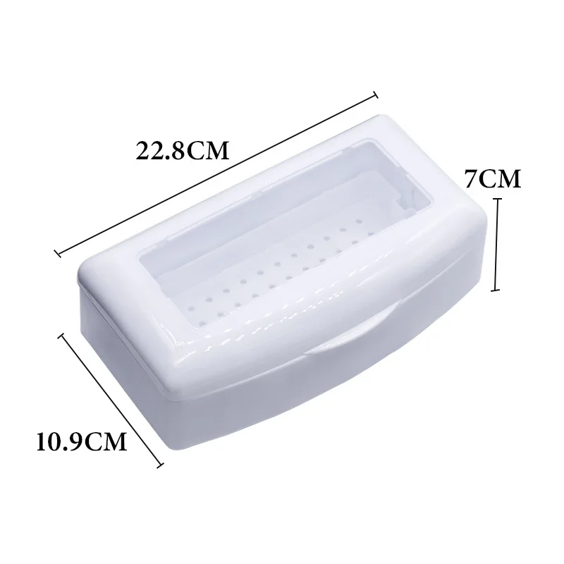 Professional Plastic Manicure Nail Box Clipper Tweezers Nail Art Sterilizer Tool Salon Nail Sterilizer Disinfection Box