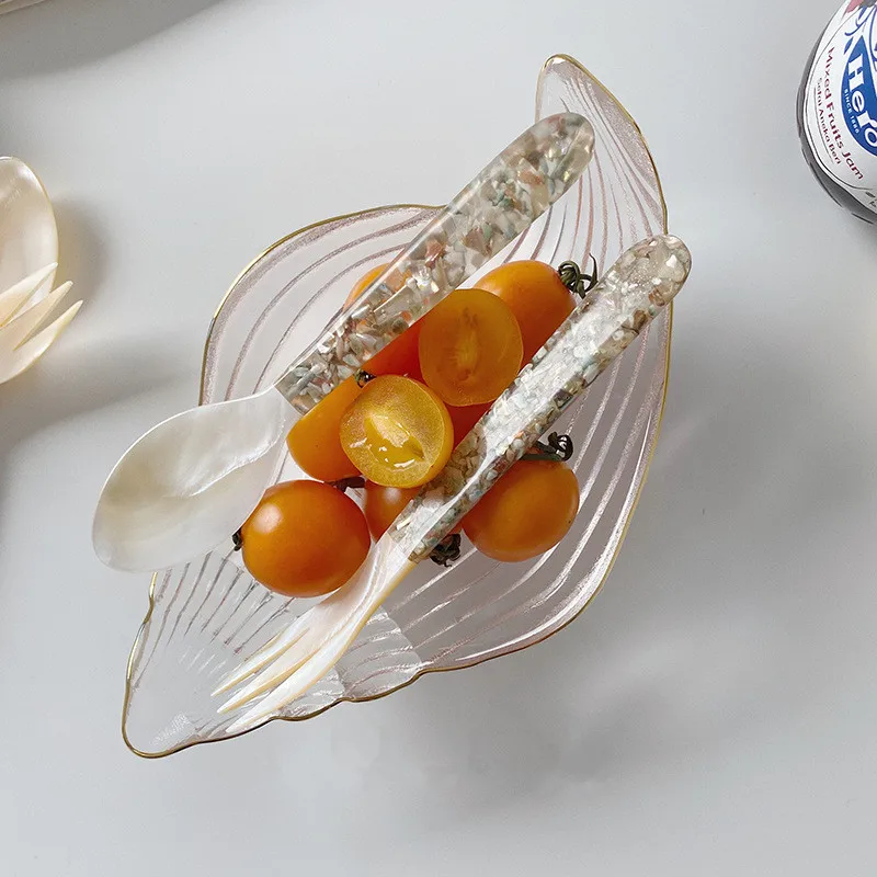 
Cutelife Hot Sale Shell 3*14 CM 200G Spoon Fork Eco Friendly Flatware Sets 