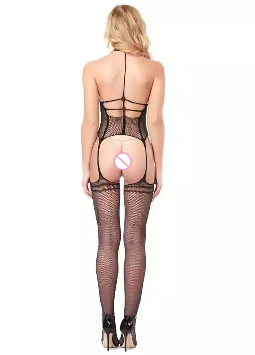 Wholesale Nylon Legs Sexy Fishnet Women Open Crochet Sexy Body Stockings