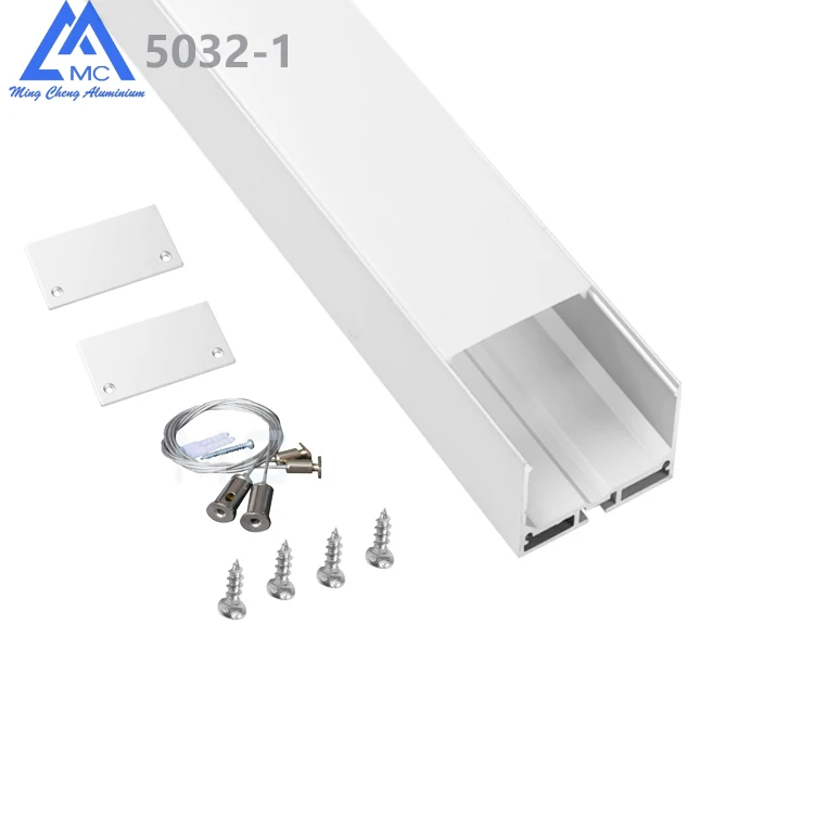 linear housing square suspended aluminum profile channel for led strip light  50*32-1mm