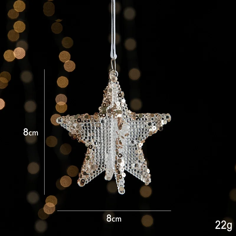 New transparent colorful Christmas pendant bell carriage acrylic crystal pendant Christmas decorations