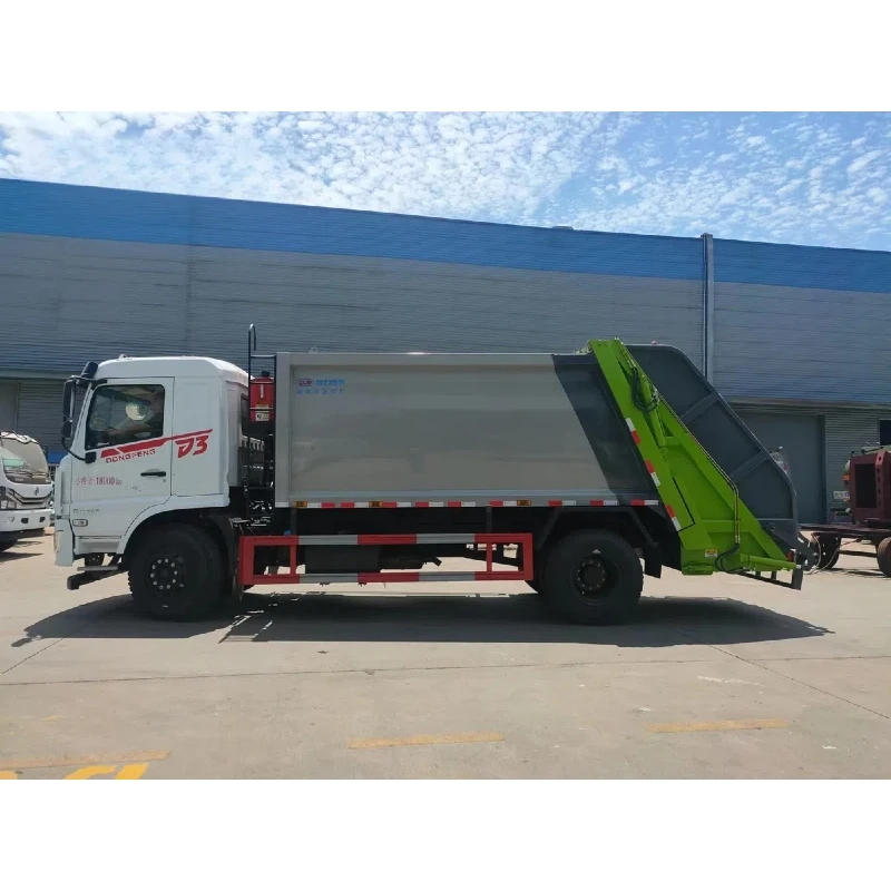 New garbage truck Dongfeng 4500mm wheelbase with remote control of 15 square compression garbage truck