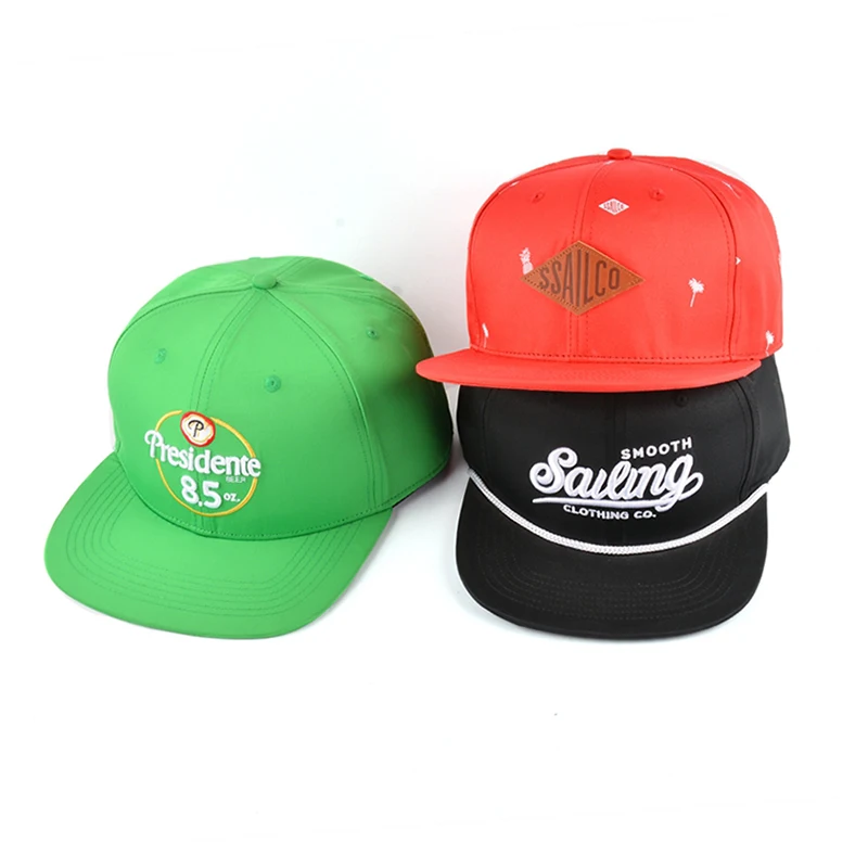 Bulk Customized Size adjustable snapback hats with rope