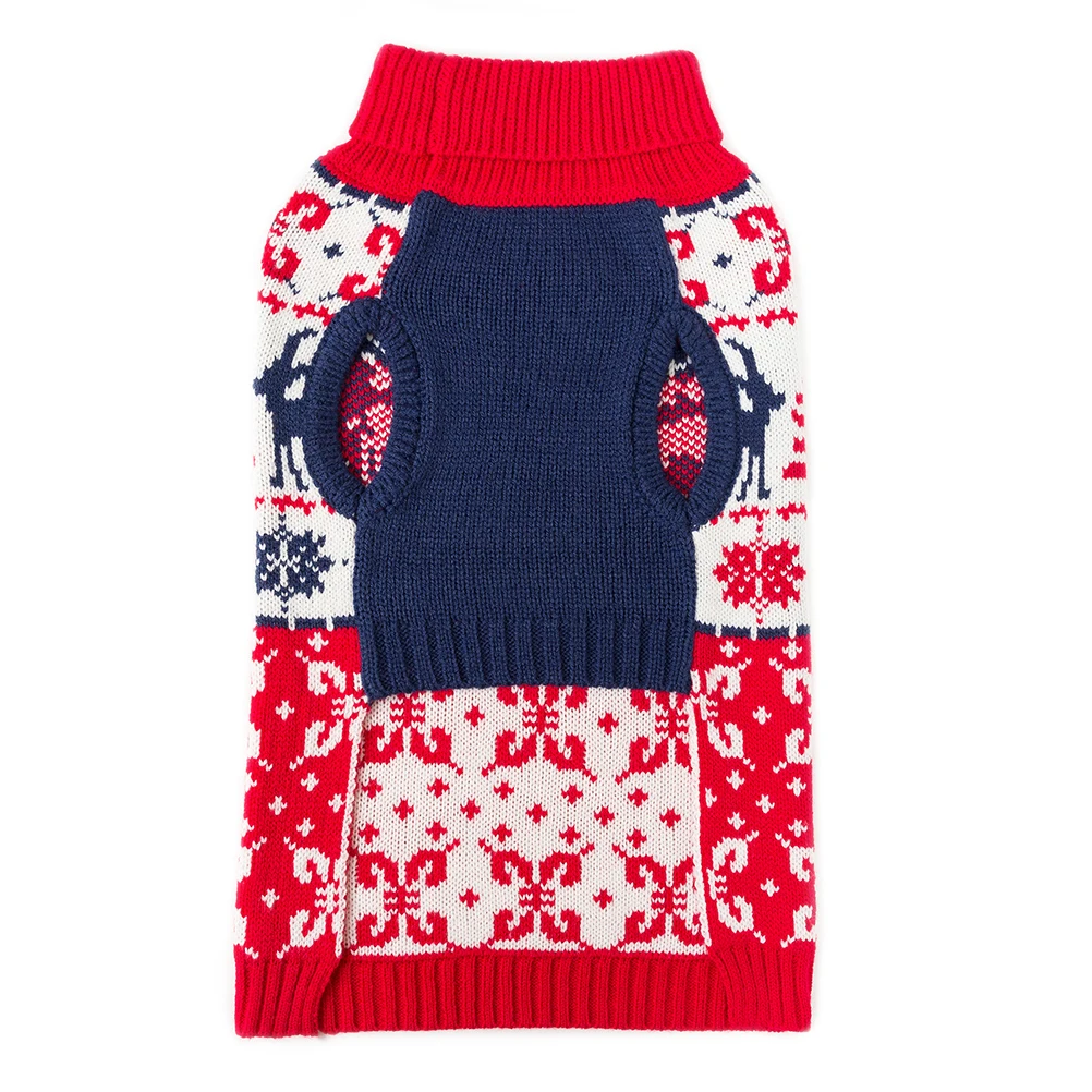 Warm Cute Pet Puppy Jumper Blue Plaid Knitwear Apparel pet sweater dog clothes Pet Dog Sweater