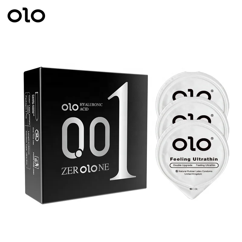Boxed Olo 0.01 Condom Ultrathin Waterborne Polyurethane Kondom Penis Private Label Condom Adult Sex Product For Men