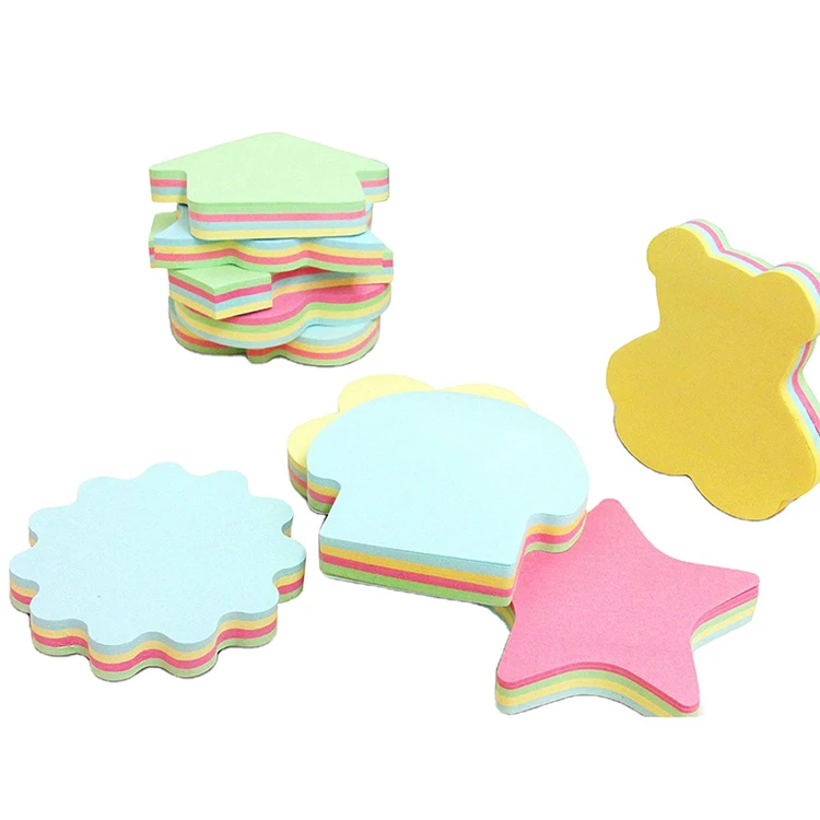 Durable And High Quality Kawaii 3d Sticky Note Pad Vellum custom die cut sticky notes