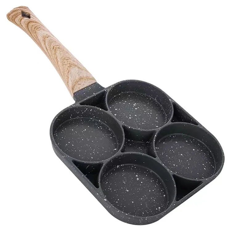 2/4 Hole Frying Pot Pan Thickened Omelet Non-stick Pancake Steak Pan Cooking Ham Pans Breakfast Maker Cookware