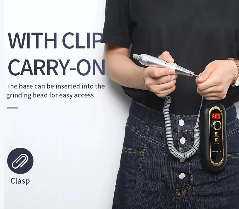 New Arrival Misbeauty Brushless Motor Wireless Portable CustomizedNail File Kit Acrylic Gel Nails-Drill