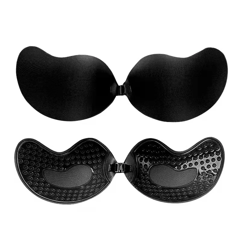 Mango Shape Invisible Bra Push Up Self Adhesive Strapless Backless Sticky Bra Reusable Silicone Nipple Cover For Women Underwear