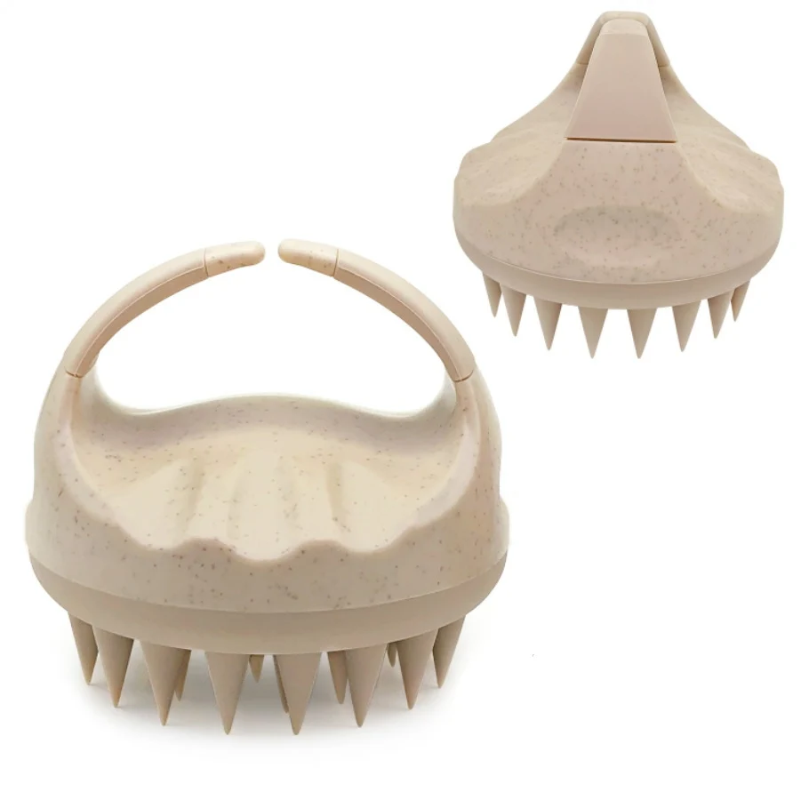 Wholesale Multifunctional Wheat Straw Soft Silicone Scalp Massager Women Bathing Shampoo Brush Scalp Massaging Brush