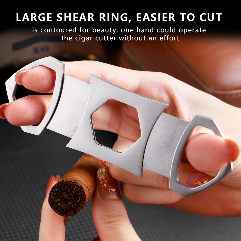 high quality stainless steel sharp cigars cutters accesorios with custom logo