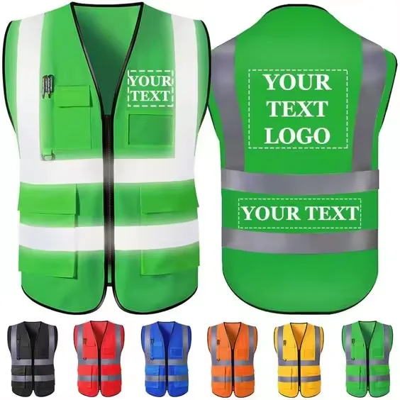 Breathable 100% Polyester Durable Fabric Jackets Safety Reflective Workwear for Environmental Sanitation Cleaning