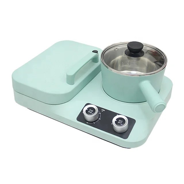 
Mini Portable Convenient Electric Bread Makers Automatic Machine 3 In 1 Sandwich Maker Frying Pan Boiling Pot Breakfast Machine 