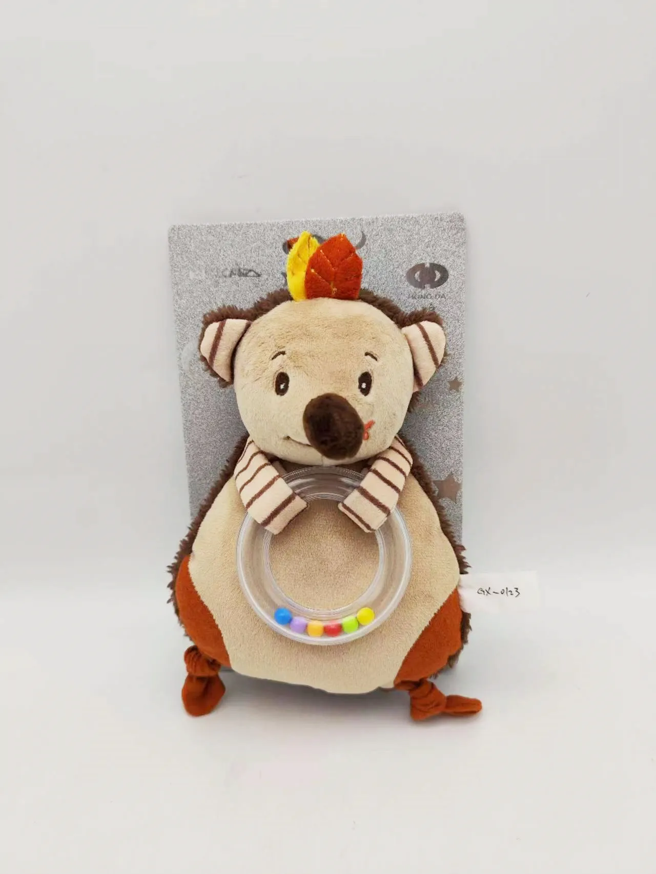 2024 Customized Soft Mouse Animal Stuffed Plush Toy Cute Cotton Baby Rattle with PP Filling Gift for Kids