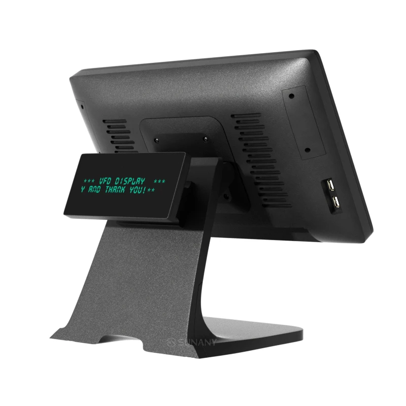 15.6 inch 2 line VFD POS machine best POS computer terminal EPOS Equipment for small retail