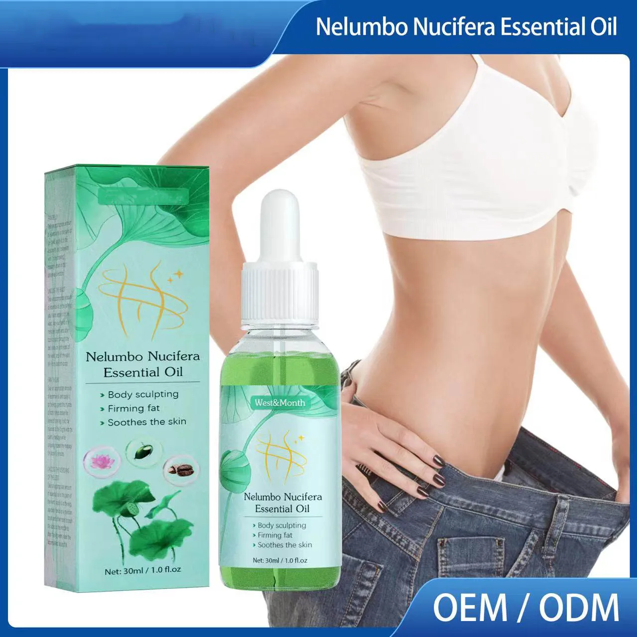 Wholesale nelumbo nucifera Fat Burning Slimming Oil Weight Loss Shape Up Slimming Oil