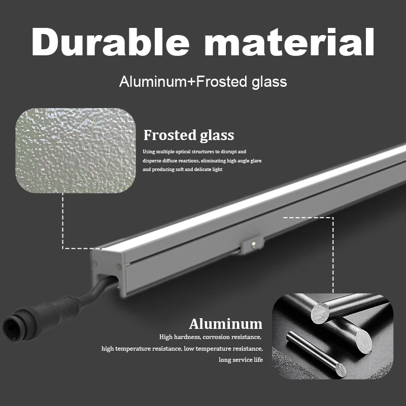 12W RGBW 4-in-1 Programmable LED Linear Lamp for Exterior Wall Landscape IP65 LED Linear Pixel light for bar exterior walls