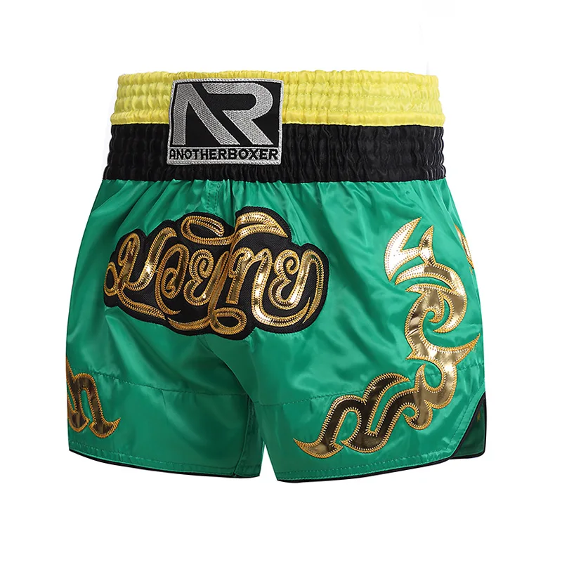 Custom Muay Thai Shorts Black Fabric Wholesale Muay Thai Boxing Shorts