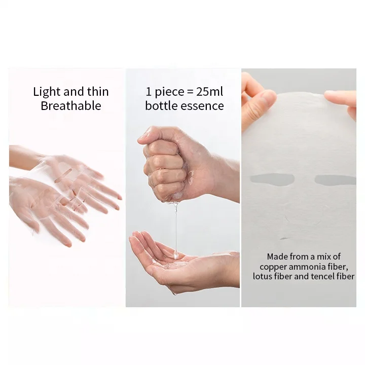 Custom Skin Moisturizer Biological Cellulose Disposable Face Sheet Whitening Bio Cellulose Facial Mask