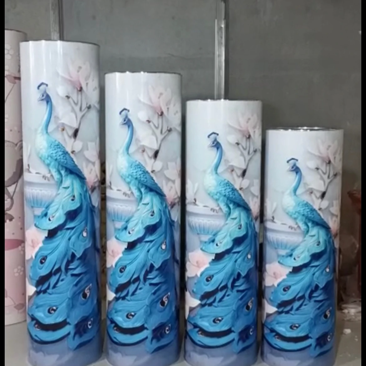 360 degree rotatable Chinese style flowers space saving, multi-function, installation free multi-layer shoe cabinet, storage c