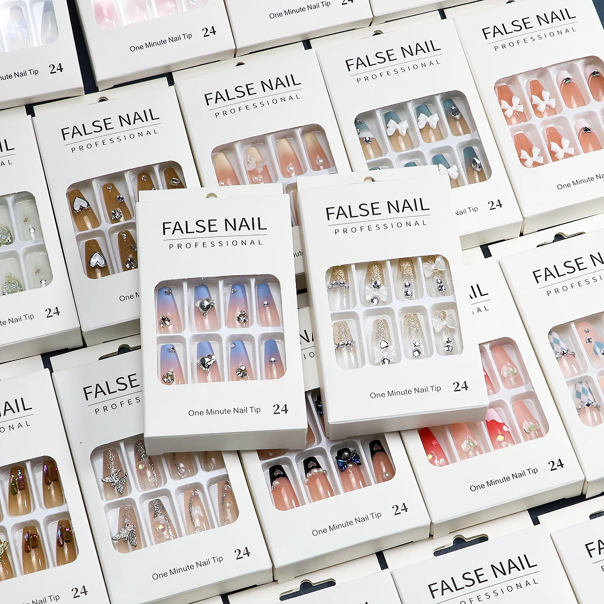 High Quality Press On Nails Matte Fake Private Label Artificial Fingernail Handmade 3D Art Premium Quality False Nails