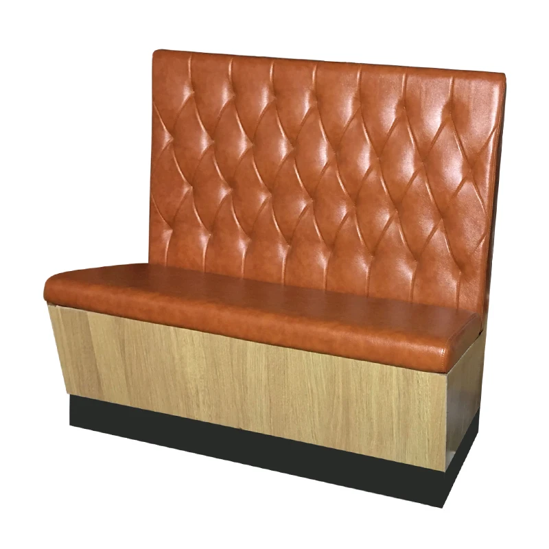 Customized against wall bench classical restaurant seating restaurant booth