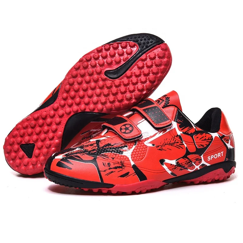 Factory OEM Brand Fashion Design Breathable Indoor Children Soccer Shoes TF Football Shoes for Kids