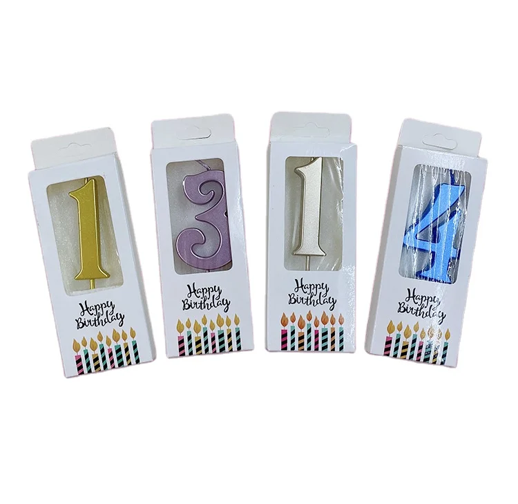 Popular Golden Colors Design Numbers 0 to 9 Cake Birthday Candles