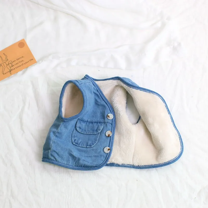 Демисезонный джинсовый жилет для мальчиков и девочек детская майка без рукавов