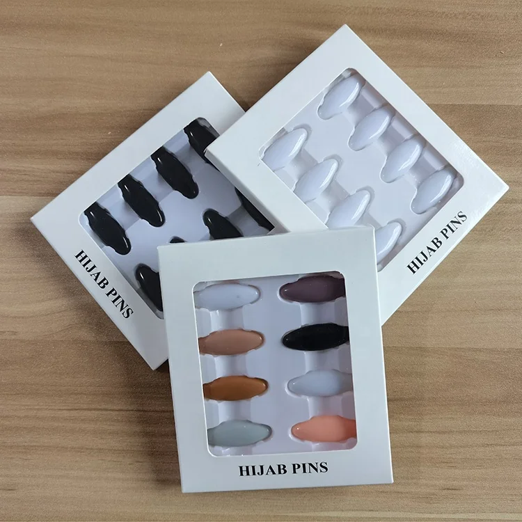 
wholesale women safety plastic pin headscarf fixed Muslim Brooches Hijab Pin 