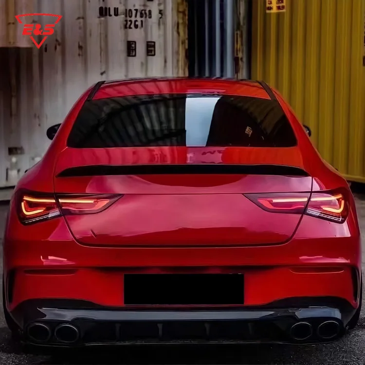CLA45 AMG стиль PP Боди Комплект для Mercedes-Benz CLA класс W118 боди передний бампер задний диффузор с наконечниками