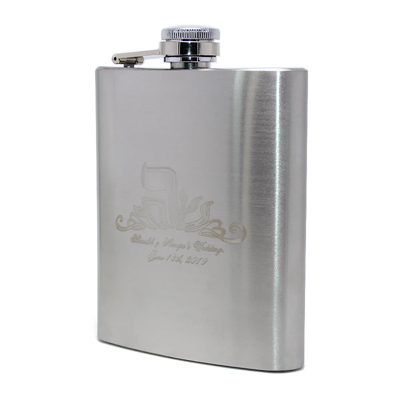 7oz Hot Liquor Whisky Alcohol Hip Flasks Stainless Steel Bottle Laser Engraved Logo Personalized Gifts Custom Hip Flask