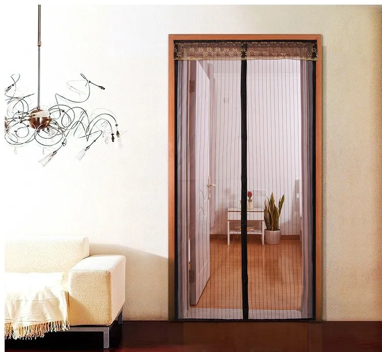 Factory wholesale magnet net hanging fly Anti mosquito magnetic soft screen door curtain