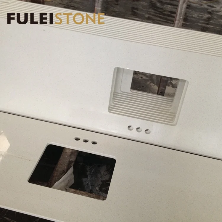 Wholesale White Quartz Kitchen Counter Tops for home decoration