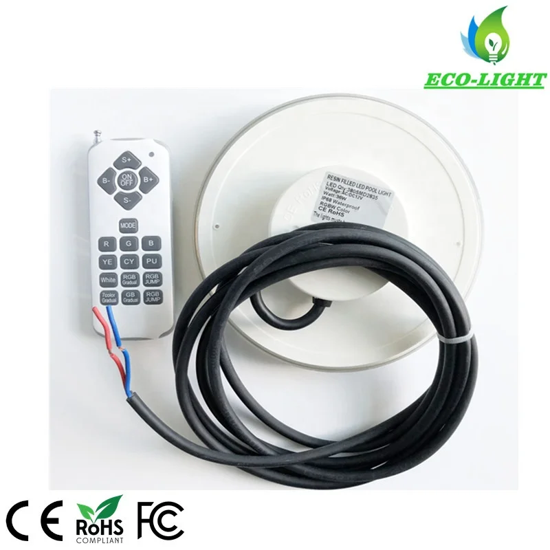 RGBW IP68 12V par56 36W LED Подводный плоский бассейн освещение для плавания