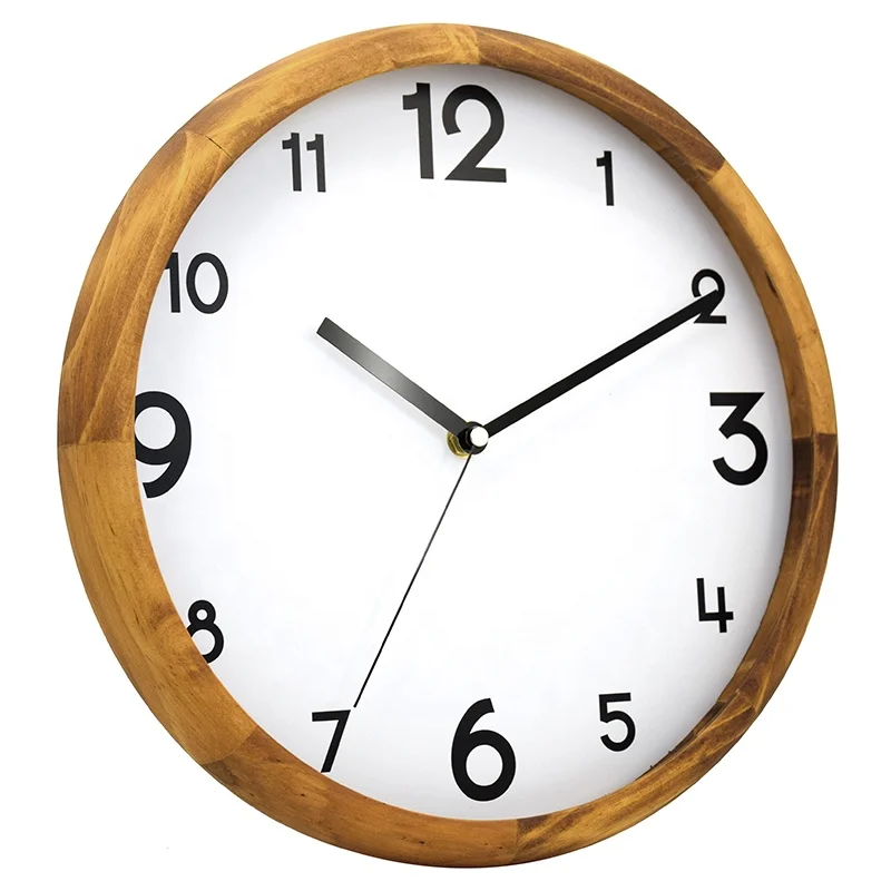 Living Room Decorative Solid Wood Frame House Modern Fashion Wall Clock