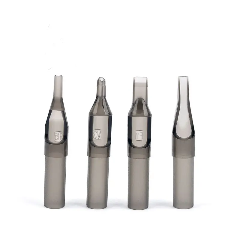 Kissure 50Pcs Tattoo Transparent Disposable Tip tube Plastic Sterile Tattoo Tips Needle Permanent Makeup