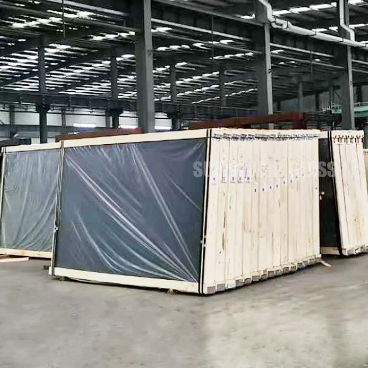 Good price 4mm gold bronze grey blue green pink sliver heat insulation reflective coated building float glass in China
