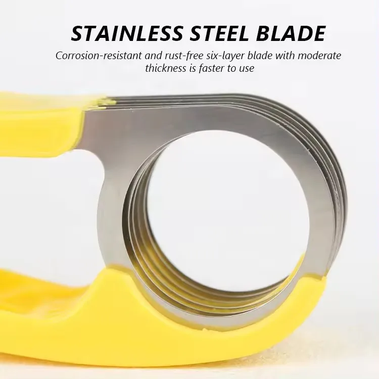 FX Factory Kitchen Accessories Banana Slicer Fruit Vegetable Sausage Slicer Stainless Steel Banana Cutter Salad Sundaes Tools