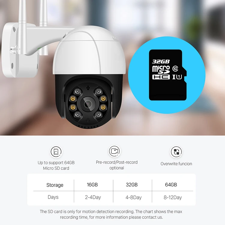 3MP Автоматическая отслеживающая мини ICSEE IP камера наблюдения наружная беспроводная WiFi CCTV PTZ