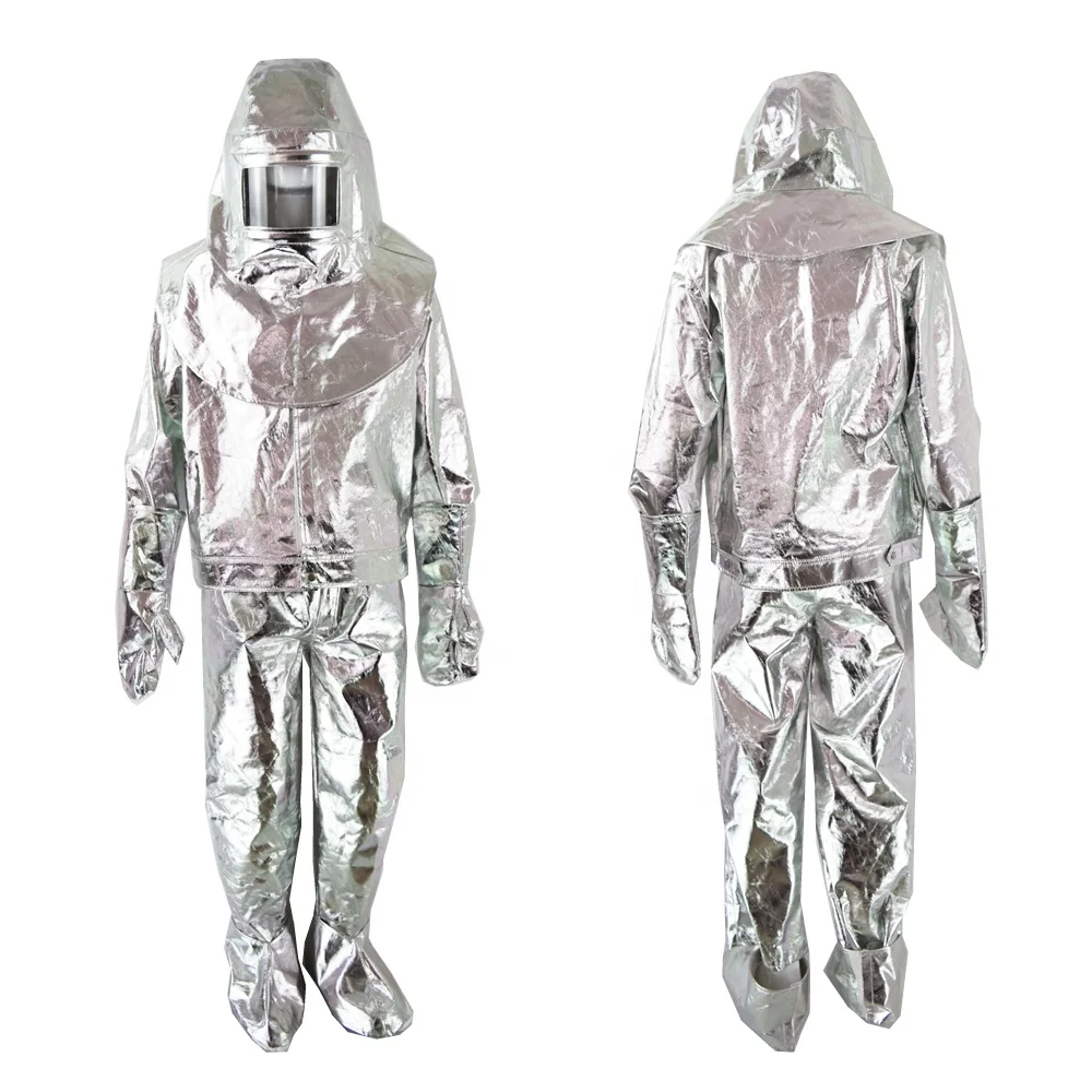 1000 degrees Anti radiation Aluminized fire fighting suits  anti heat  suit