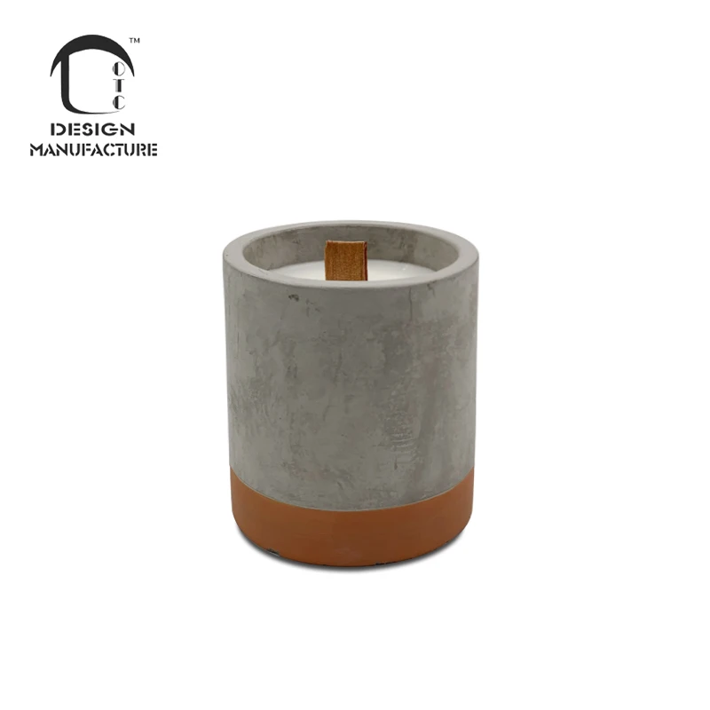 company private label candle handmade urban concrete container decorative candles for room air freshener