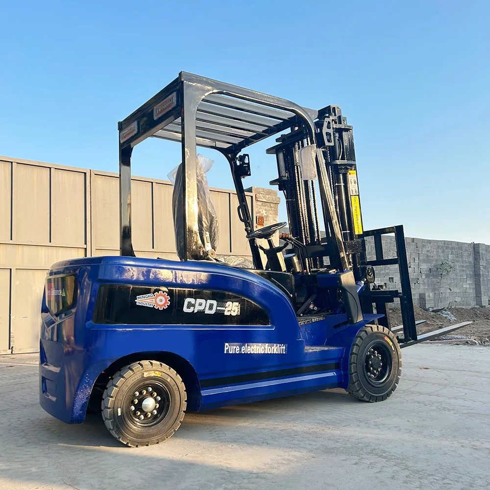 Factory 1.5 Ton Forklift With Triplex Full Free Mast 1.5 Ton 6m New Battery Electric Forklift