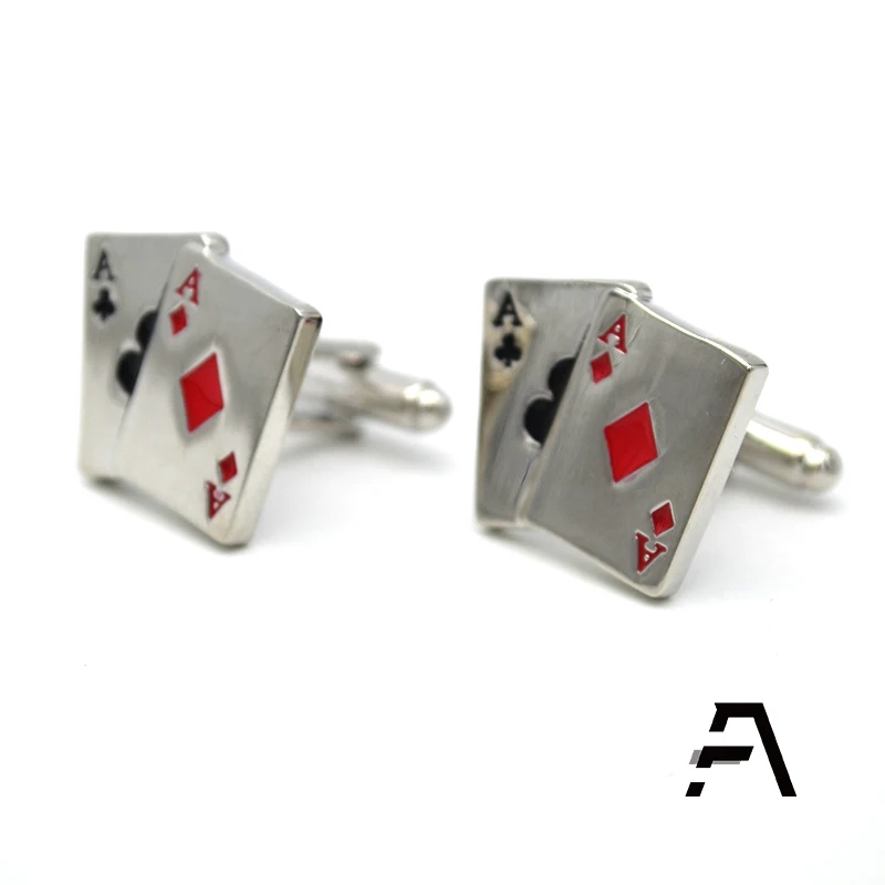 Запонки для покерных карт Aces Wild