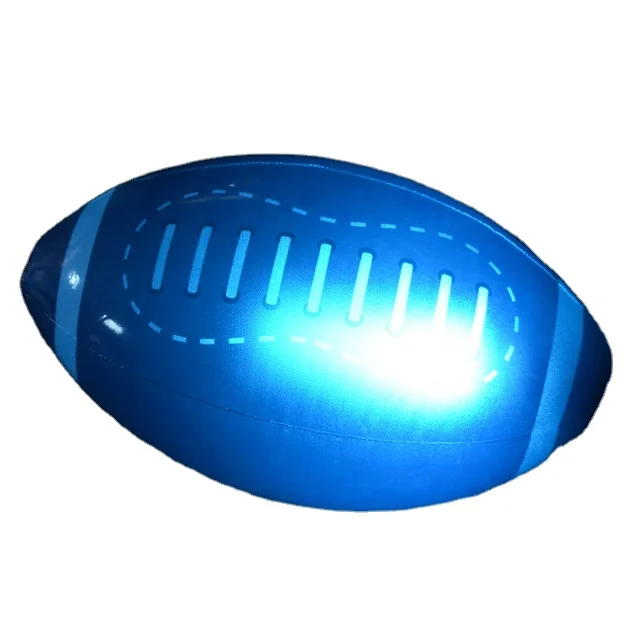 Светящийся надувной мяч для регби пляжа светодиодный из