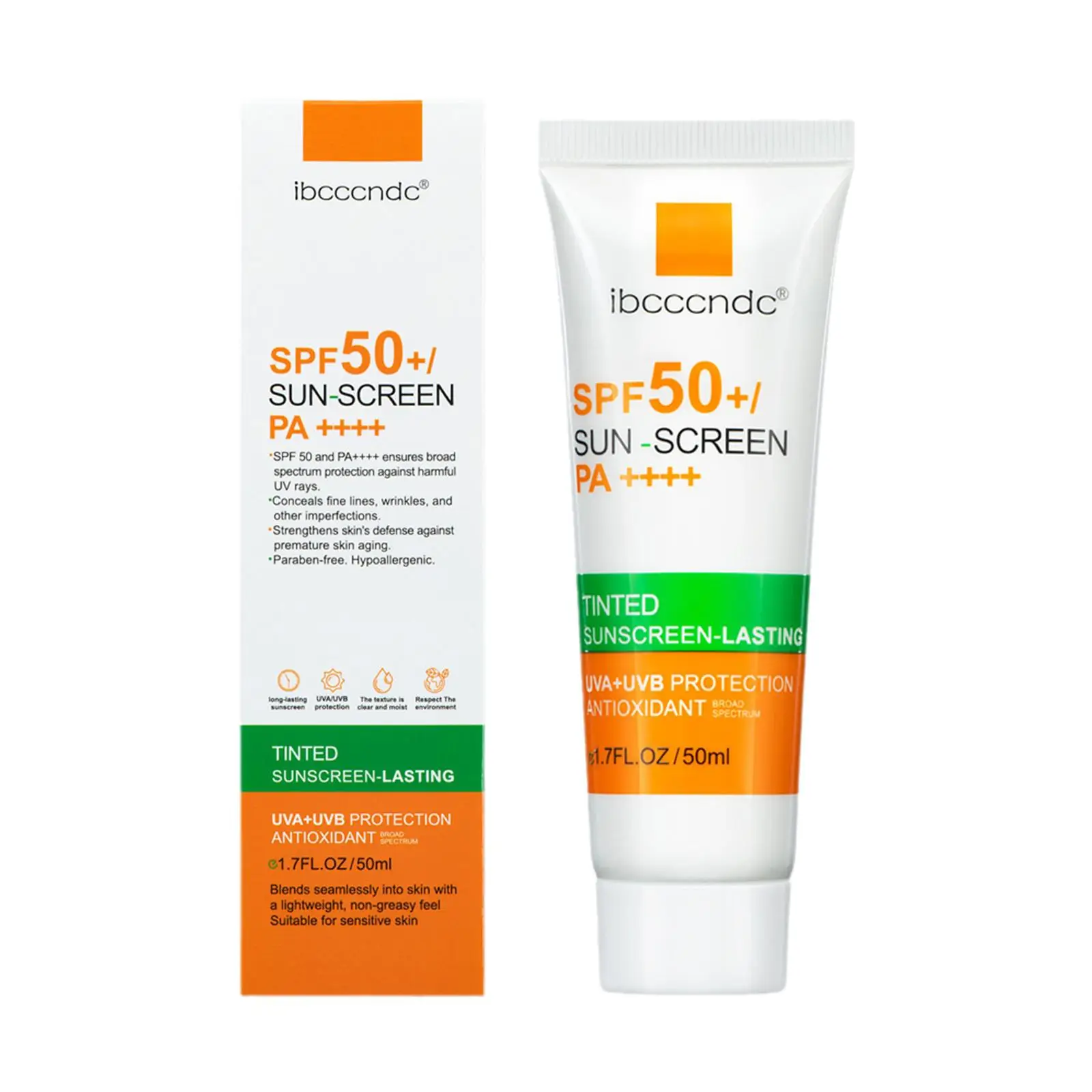 Новинка тонированный солнцезащитный крем для лица Spf 50 без масла против Уфа/уфв с гиалуроновой кислотой уход за